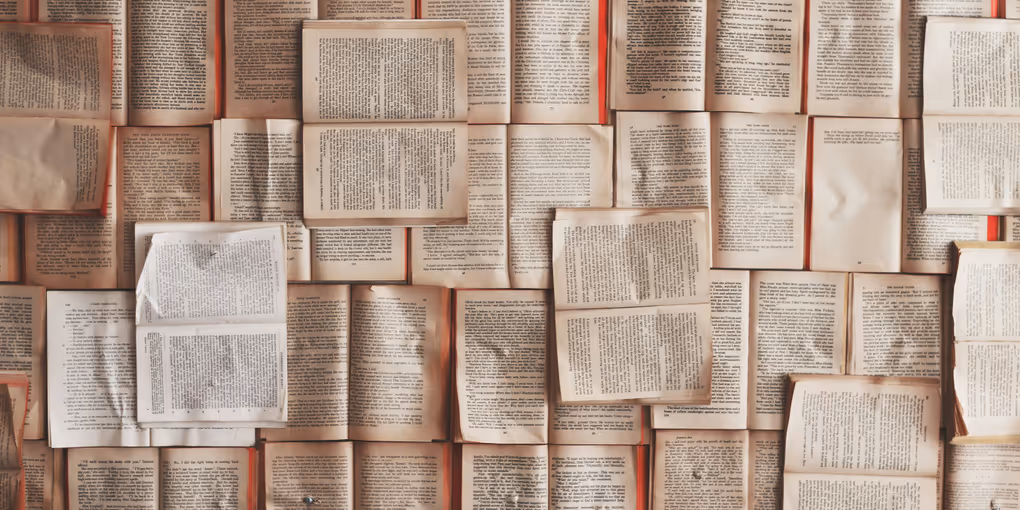 An open book lying on a surface, awaiting a reader